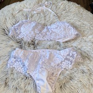 White lace Bathing suit bikini